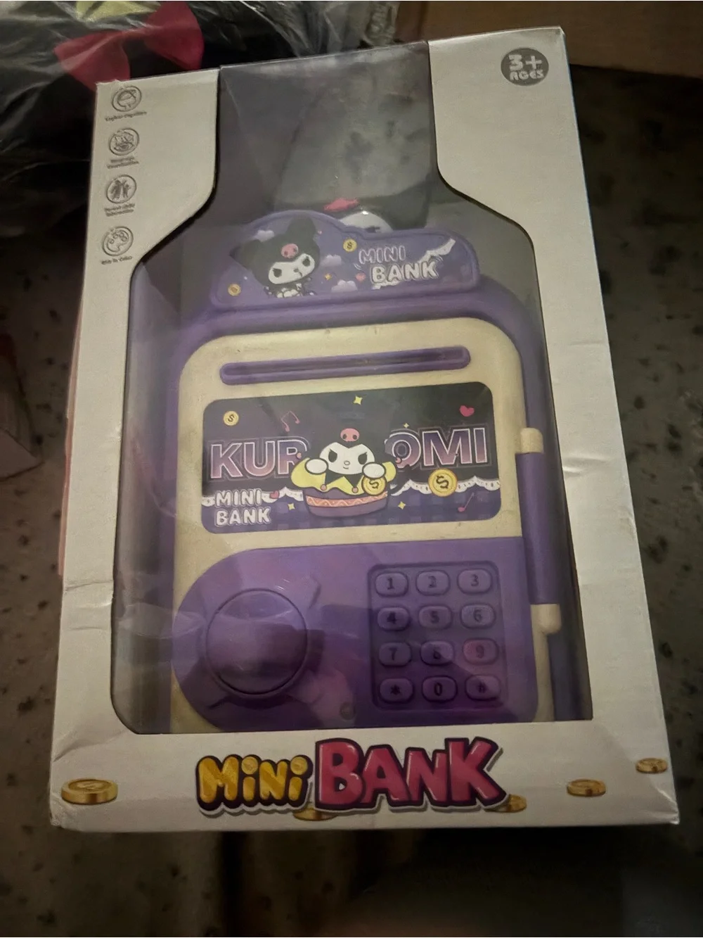 Sanrio Kuromi Purple and White Mini Bank Toy